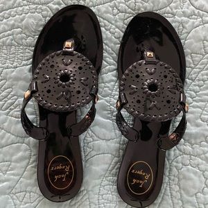 Jack Rogers Black Georgica Jelly - NWT